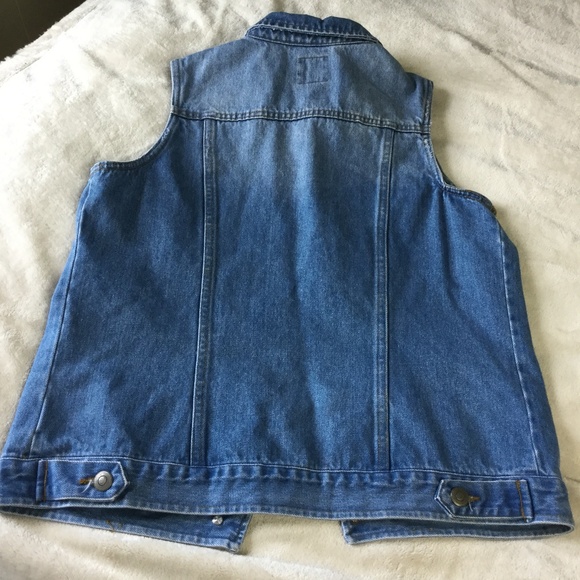 Art Class Denim Patch Vest Jean Vest Button Down Women’s XL - Picture 8 of 9